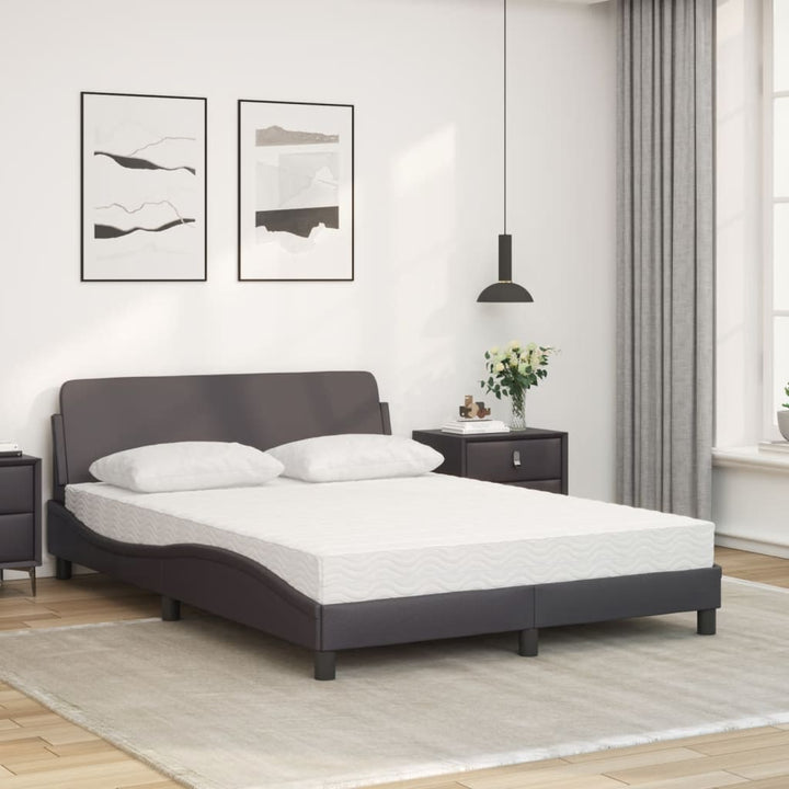 seng med madras Dover 120x200 cm kunstlæder grå
