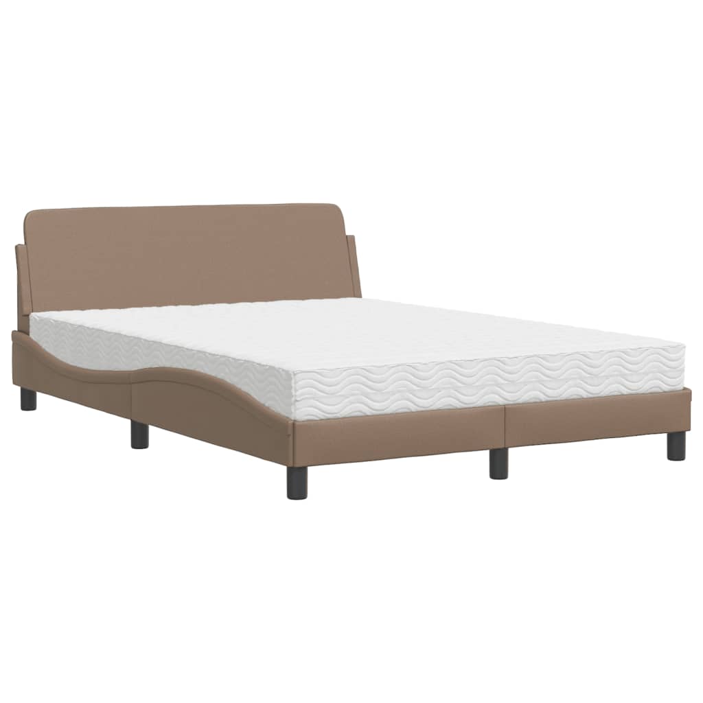 seng med madras Dover 120x200 cm kunstlæder cappuccinofarvet