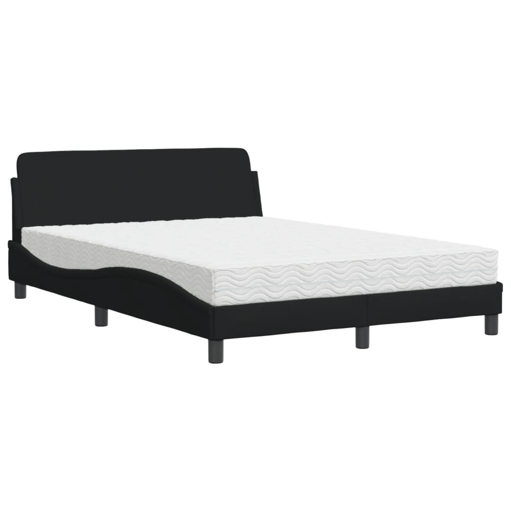seng med madras Dover 140x190 cm stof sort