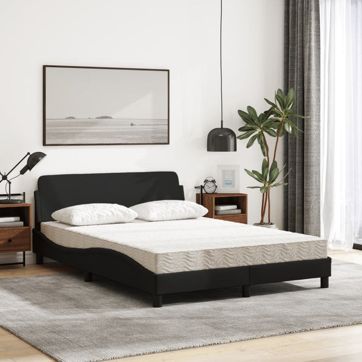 seng med madras Dover 140x190 cm stof sort