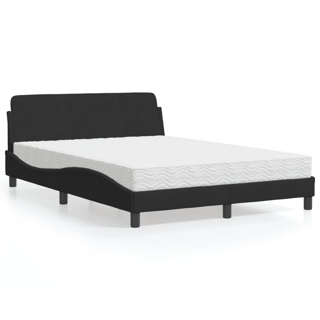 seng med madras Dover 140x190 cm velour sort