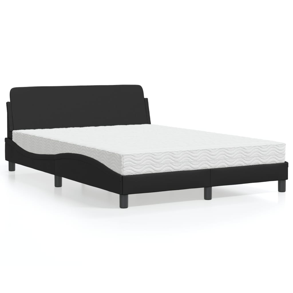 seng med madras Dover 140x190 cm kunstlæder sort