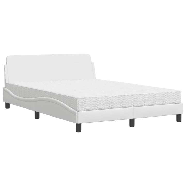seng med madras Dover 140x190 cm kunstlæder hvid