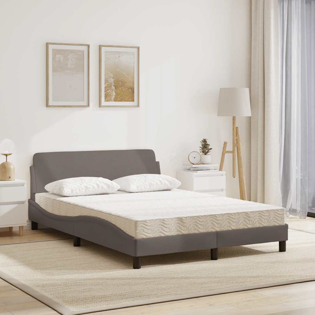 seng med madras Dover 140x200 cm stof gråbrun