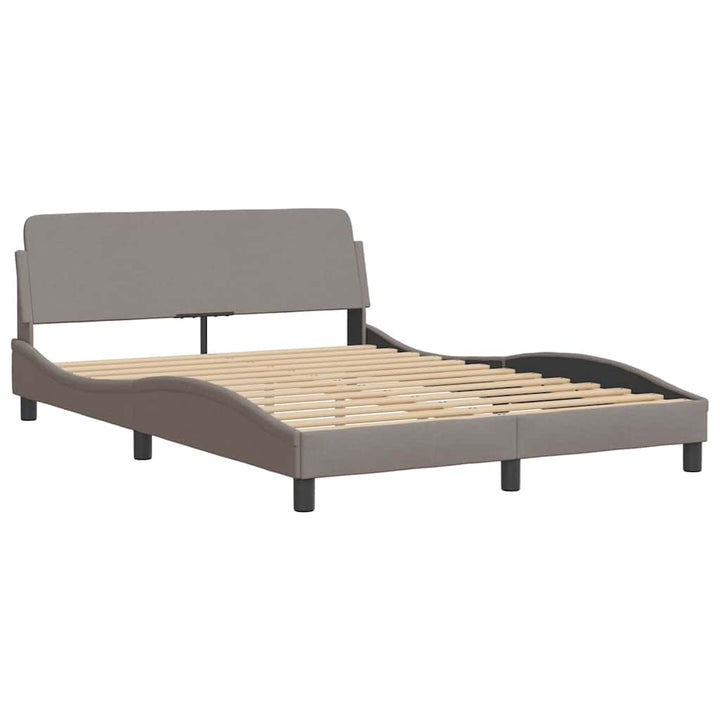 seng med madras Dover 140x200 cm stof gråbrun