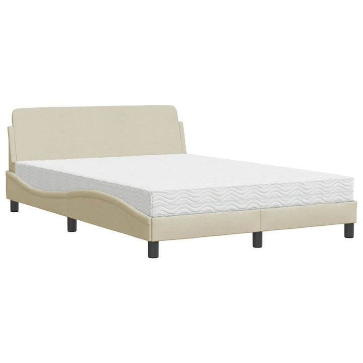 seng med madras Dover 140x200 cm stof cremefarvet