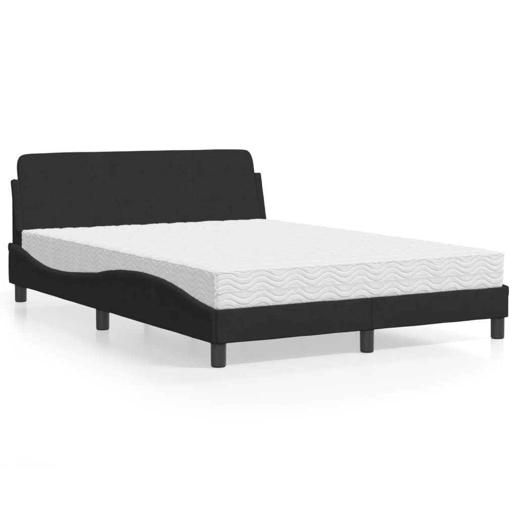 seng med madras Dover 140x200 cm velour sort