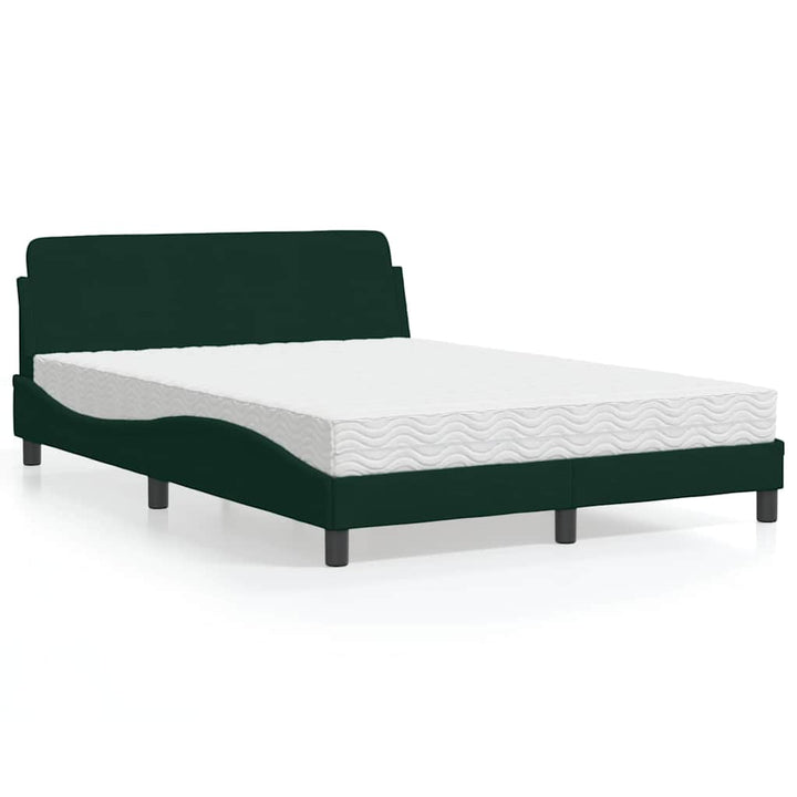 seng med madras Dover 140x200 cm velour mørkegrøn