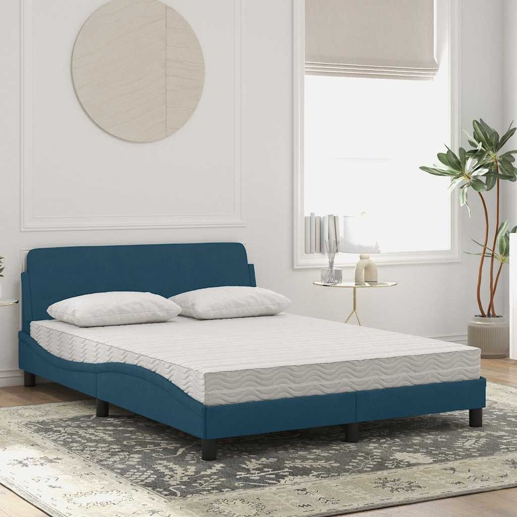 seng med madras Dover 140x200 cm velour blå
