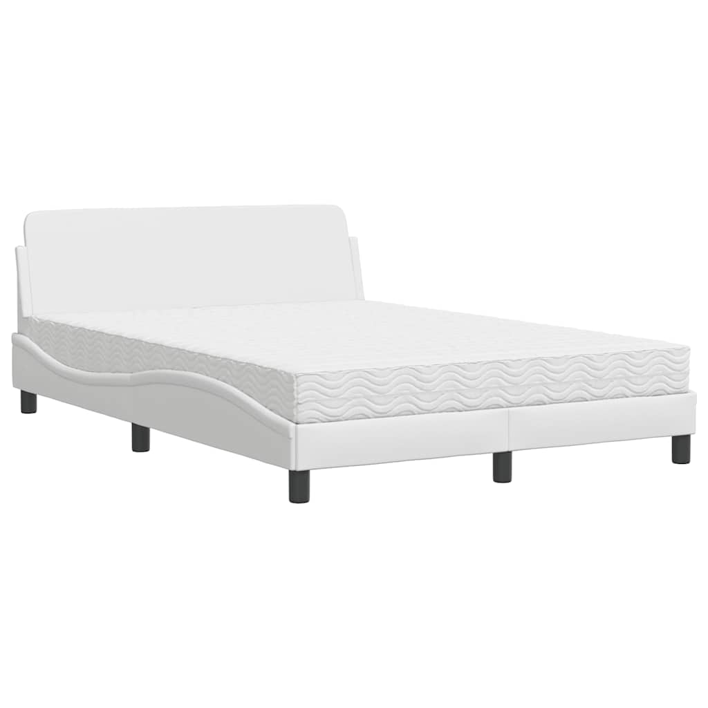 seng med madras Dover 140x200 cm kunstlæder hvid