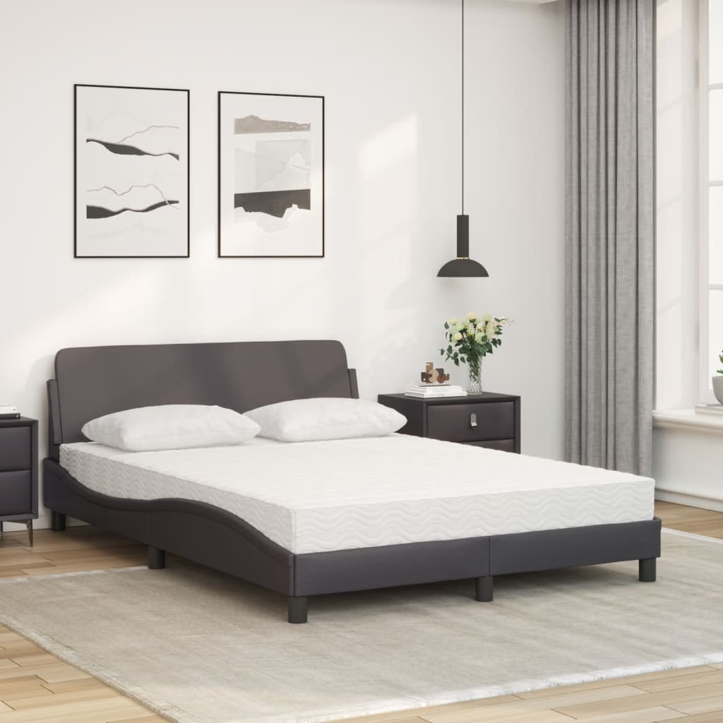 seng med madras Dover 140x200 cm kunstlæder grå