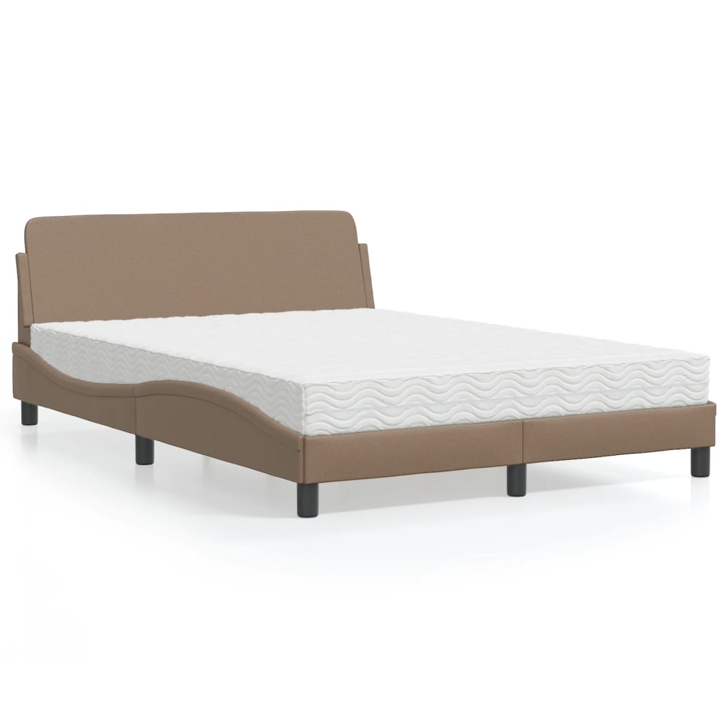 seng med madras Dover 140x200 cm kunstlæder cappuccinofarvet