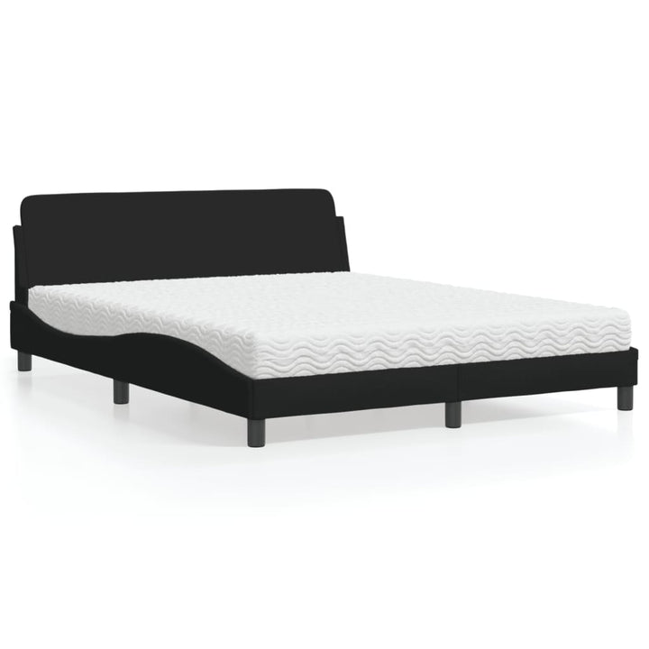 seng med madras Dover 160x200 cm stof sort