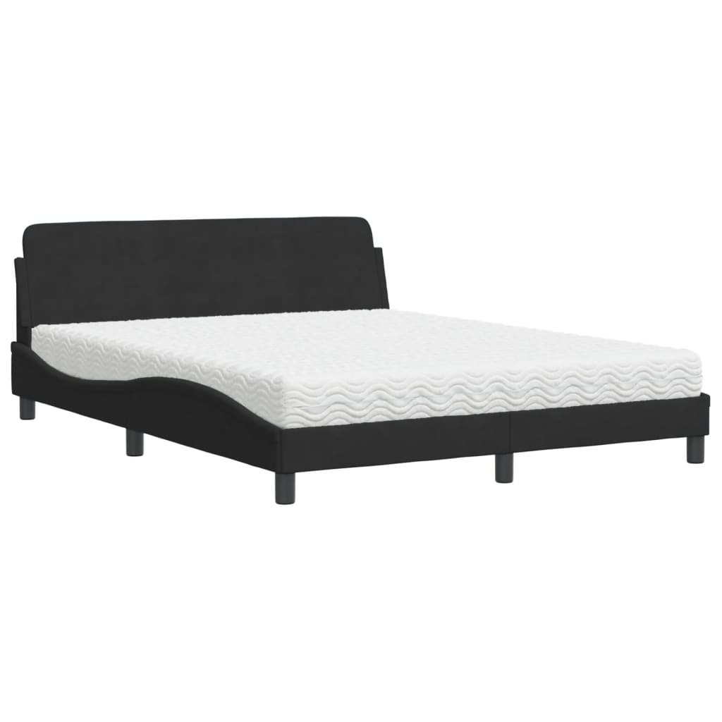 seng med madras Dover 160x200 cm velour sort