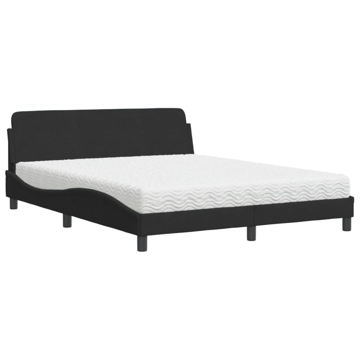 seng med madras Dover 160x200 cm velour sort