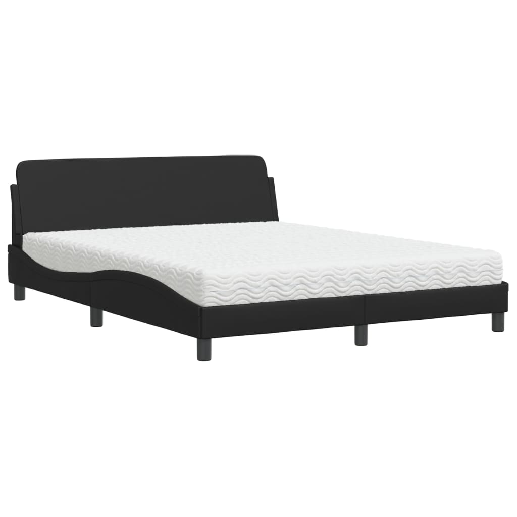 seng med madras Dover 160x200 cm kunstlæder sort
