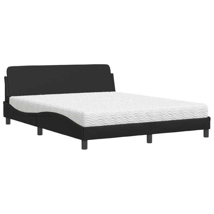 seng med madras Dover 160x200 cm kunstlæder sort