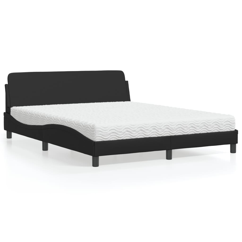 seng med madras Dover 160x200 cm kunstlæder sort