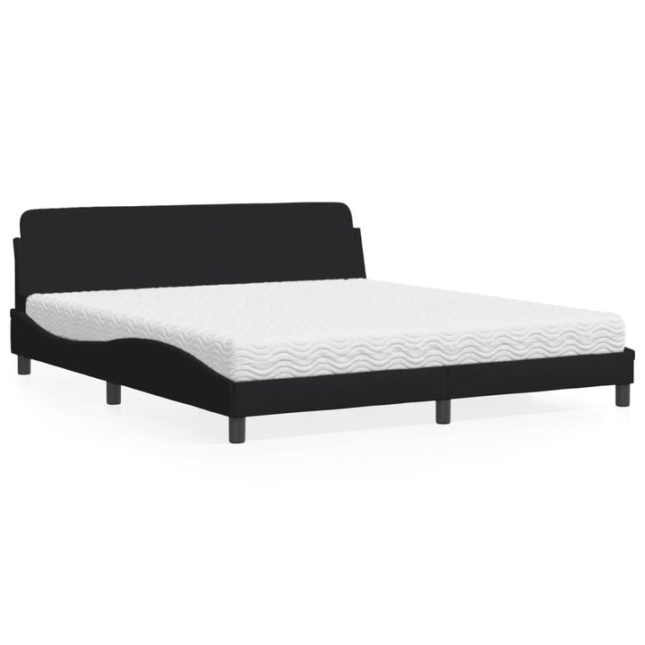 seng med madras Dover 180x200 cm stof sort