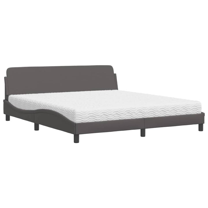seng med madras Dover 180x200 cm kunstlæder grå