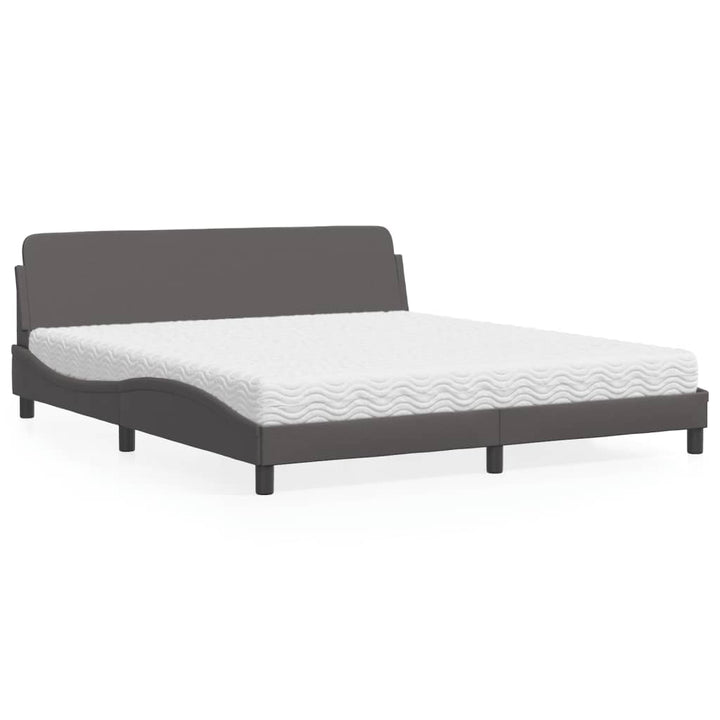 seng med madras Dover 180x200 cm kunstlæder grå