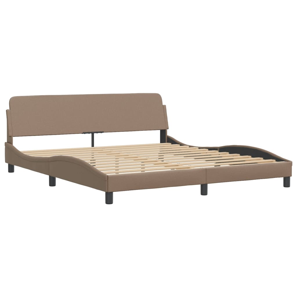 seng med madras Dover 180x200 cm kunstlæder cappuccinofarvet
