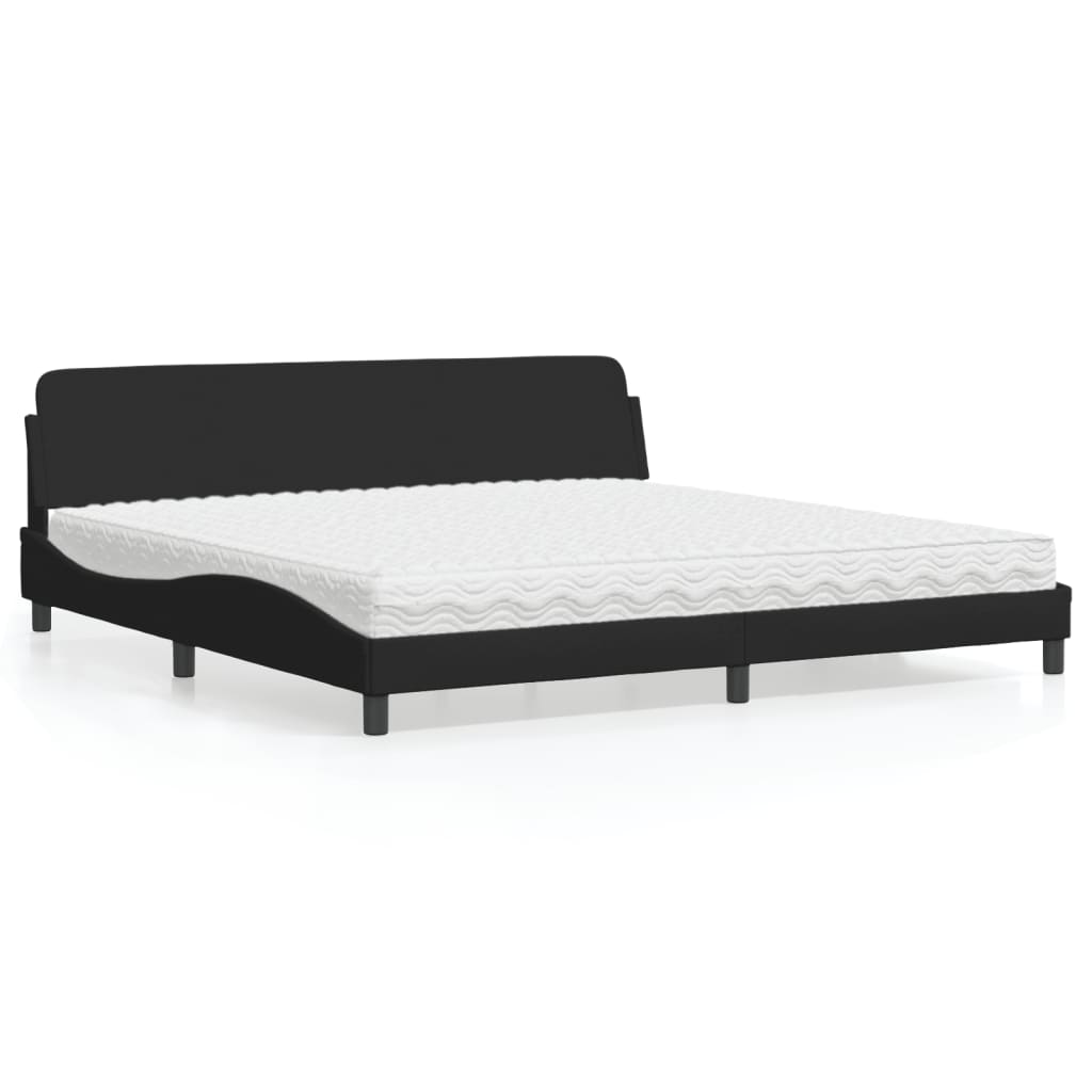 seng med madras Dover 200x200 cm stof sort