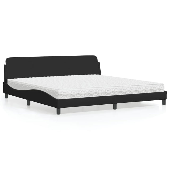 seng med madras Dover 200x200 cm stof sort