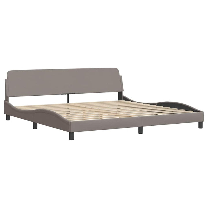 seng med madras Dover 200x200 cm stof gråbrun