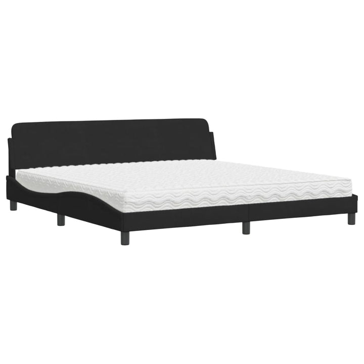 seng med madras Dover 200x200 cm velour sort