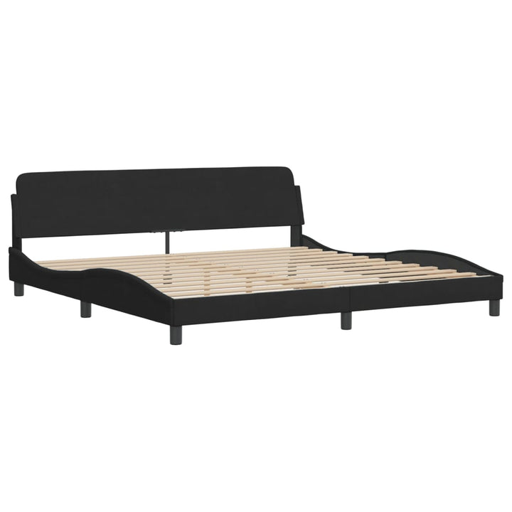 seng med madras Dover 200x200 cm velour sort