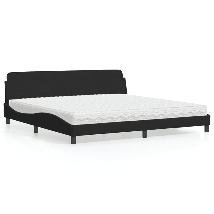 seng med madras Dover 200x200 cm velour sort