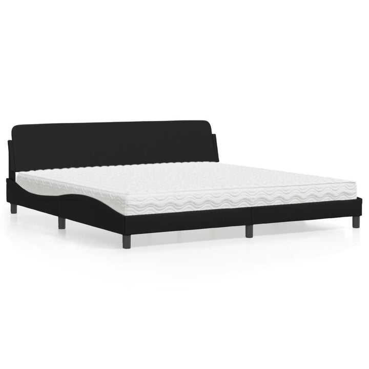 seng med madras Dover 200x200 cm kunstlæder sort