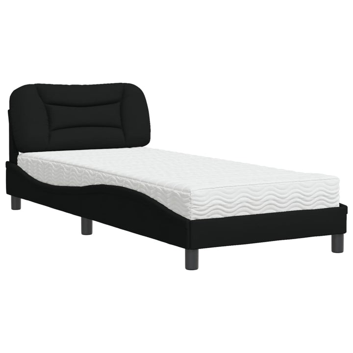 seng med madras Hvar 80x200 cm stof sort