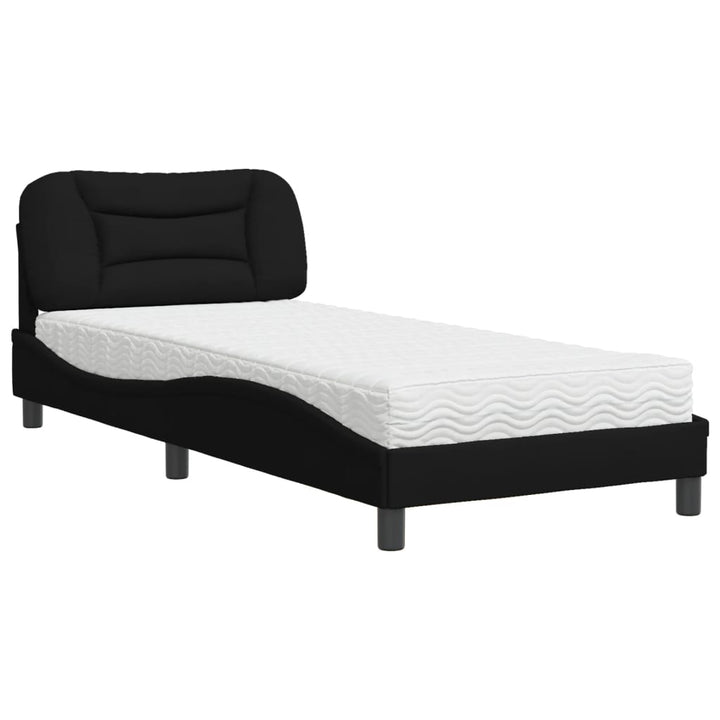 seng med madras Hvar 90x200 cm stof sort