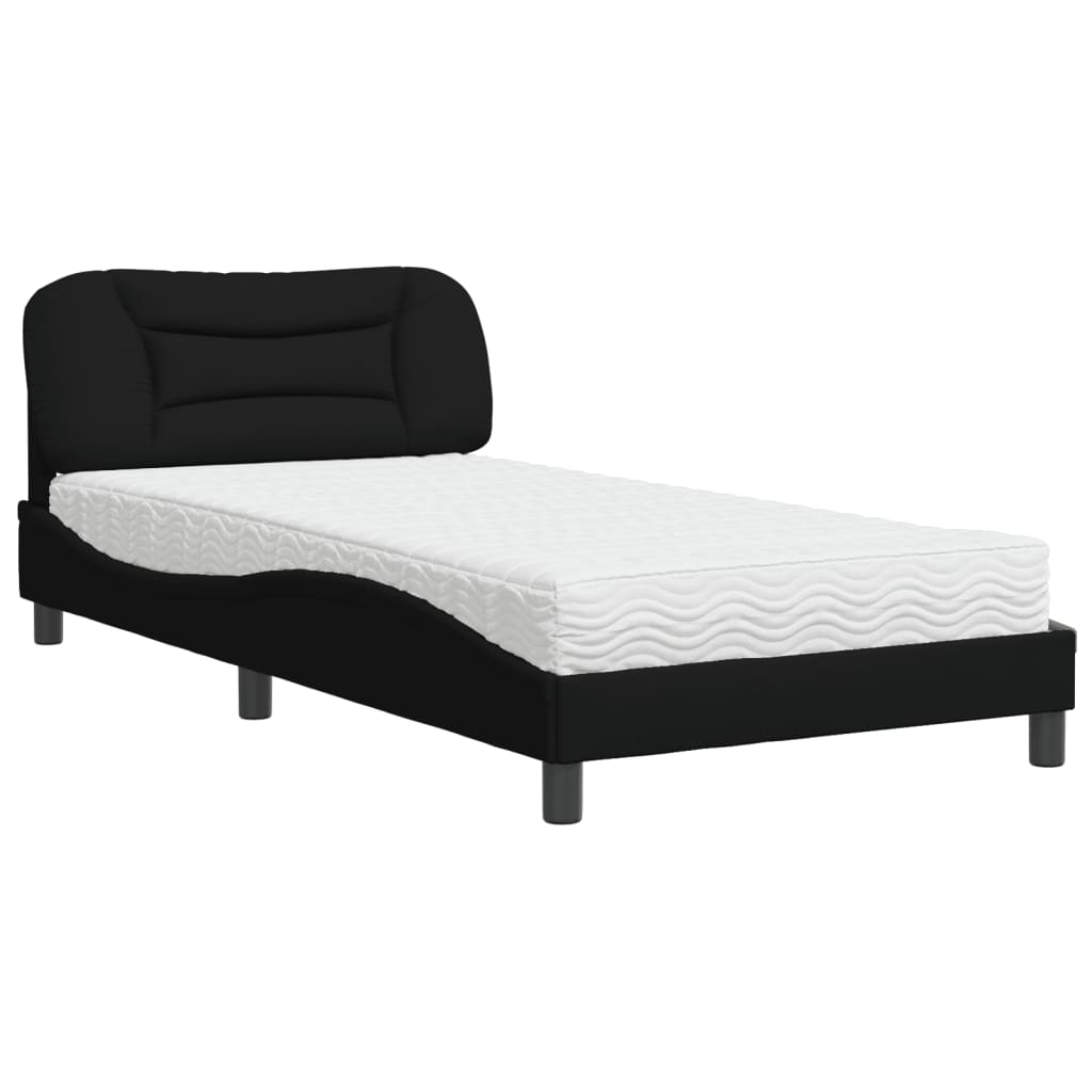 seng med madras Hvar 100x200 cm stof sort