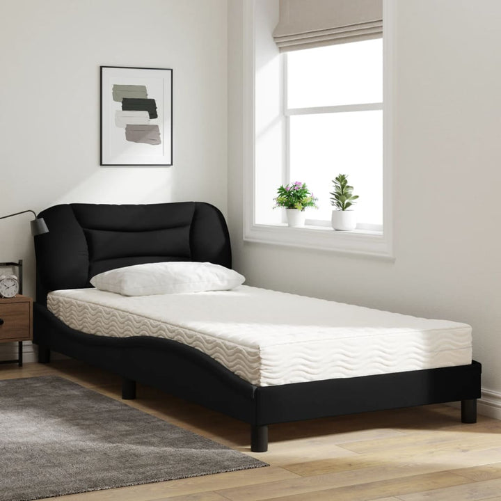 seng med madras Hvar 100x200 cm stof sort