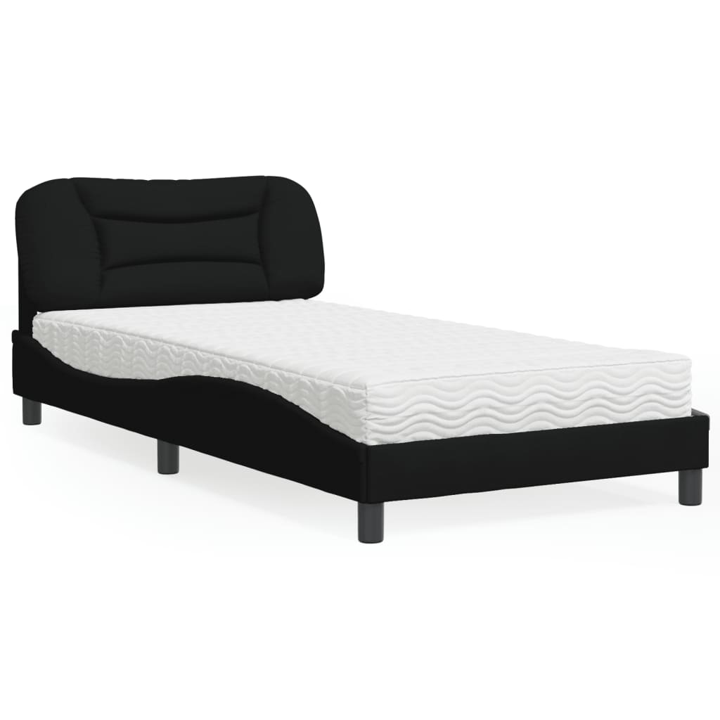 seng med madras Hvar 100x200 cm stof sort