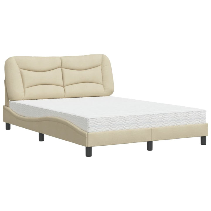 seng med madras Hvar 120x200 cm stof cremefarvet