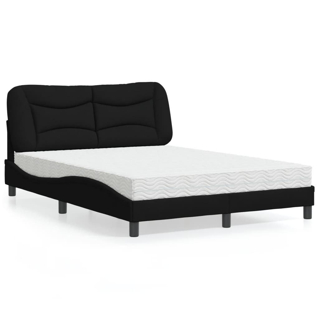 seng med madras Hvar 140x190 cm stof sort