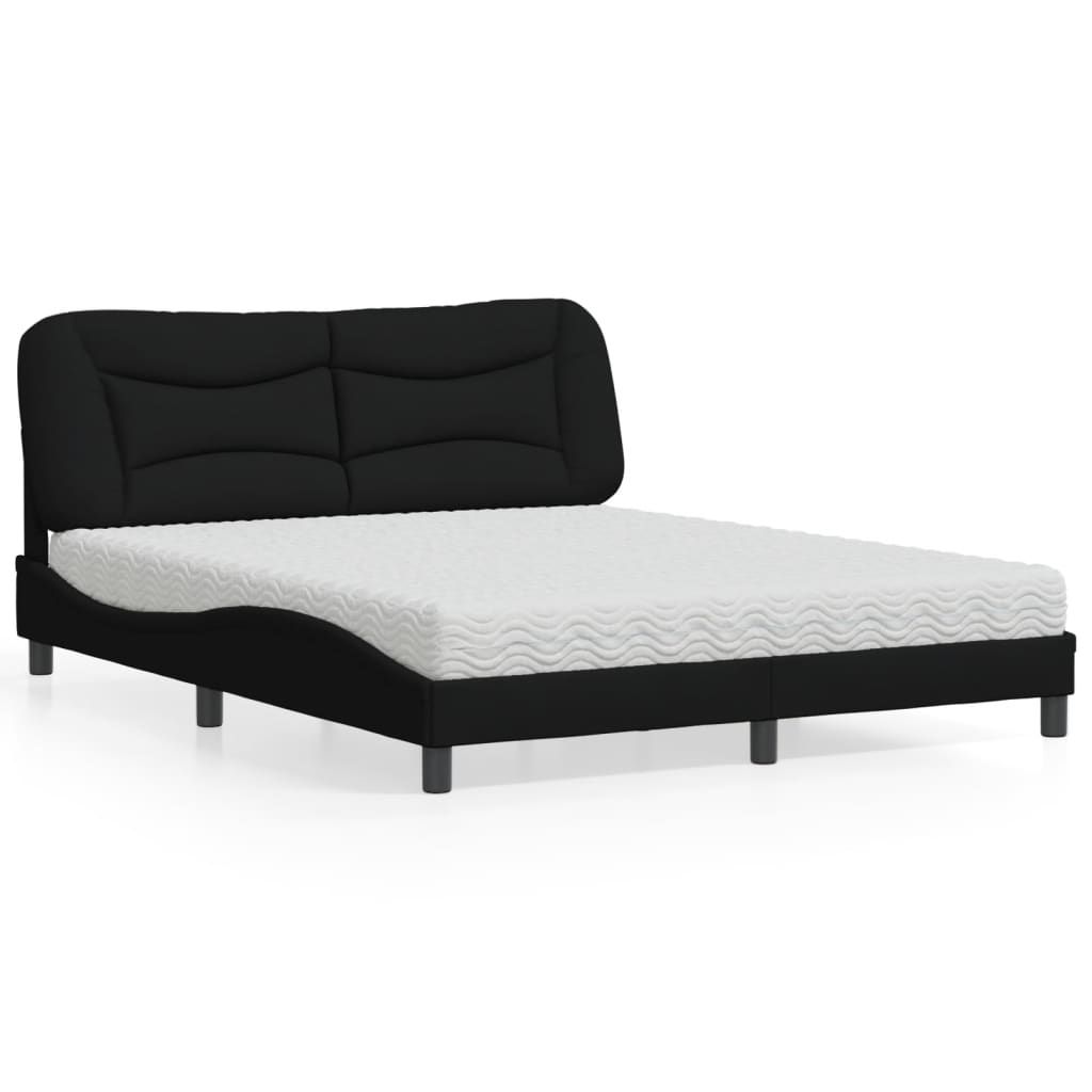 seng med madras Hvar 160x200 cm stof sort