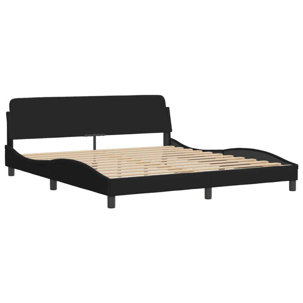 seng med madras Hvar 180x200 cm stof sort