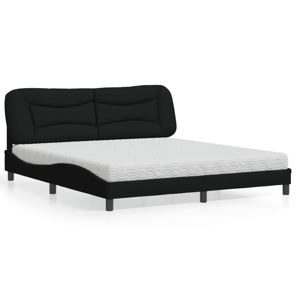 seng med madras Hvar 180x200 cm stof sort
