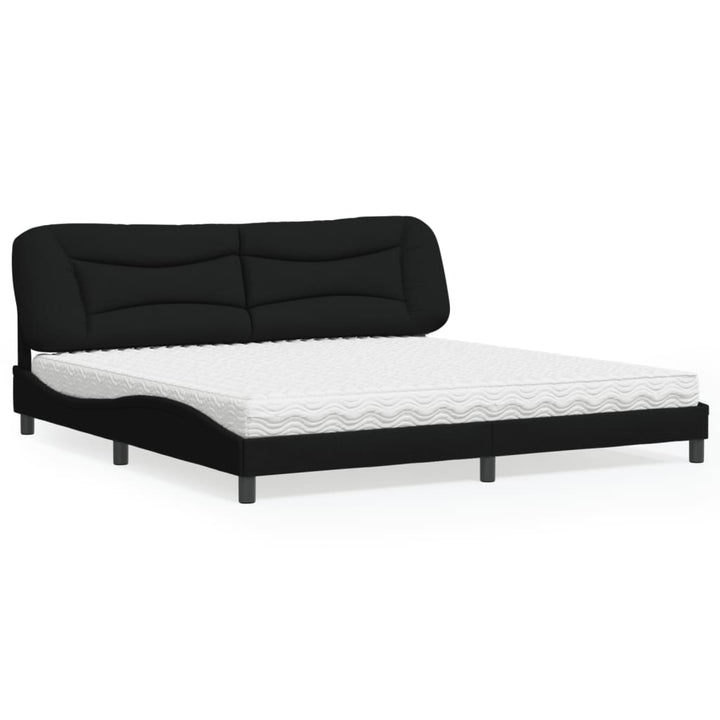 seng med madras Hvar 200x200 cm stof sort