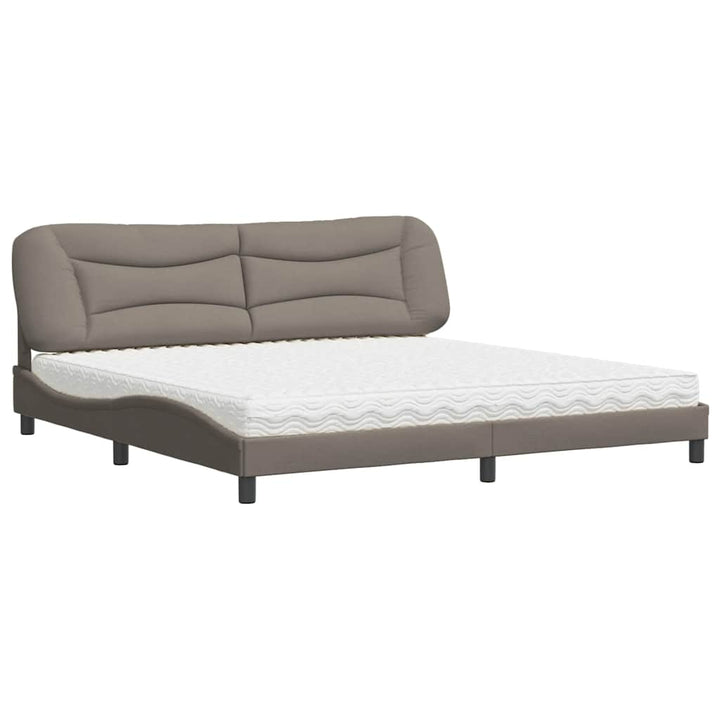 seng med madras Hvar 200x200 cm stof gråbrun