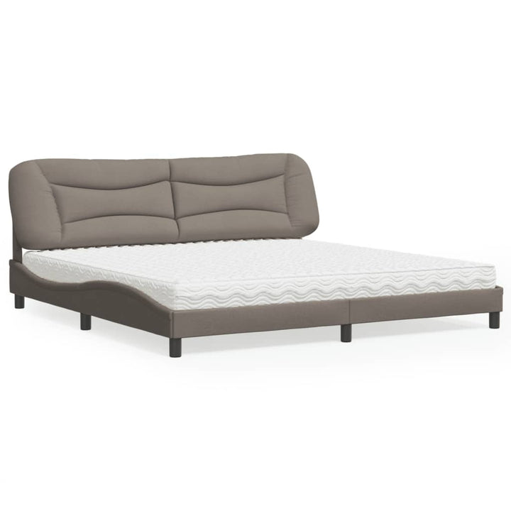 seng med madras Hvar 200x200 cm stof gråbrun
