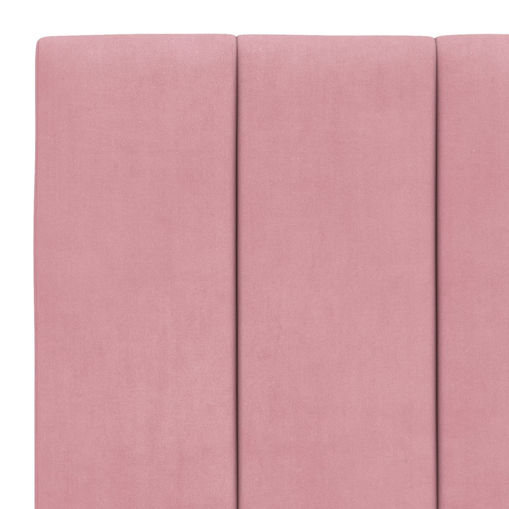 seng med madras Hanko 80x200 cm velour lyserød