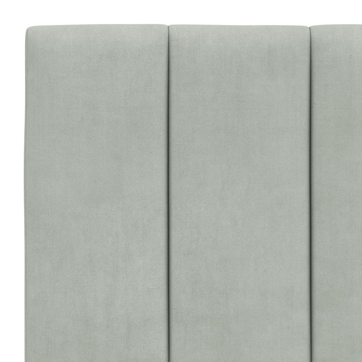 seng med madras Hanko 90x190 cm velour lysegrå