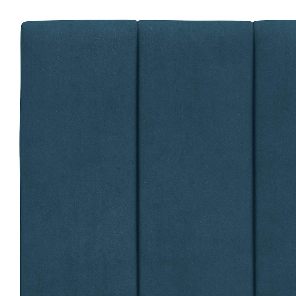 seng med madras Hanko 90x190 cm velour blå