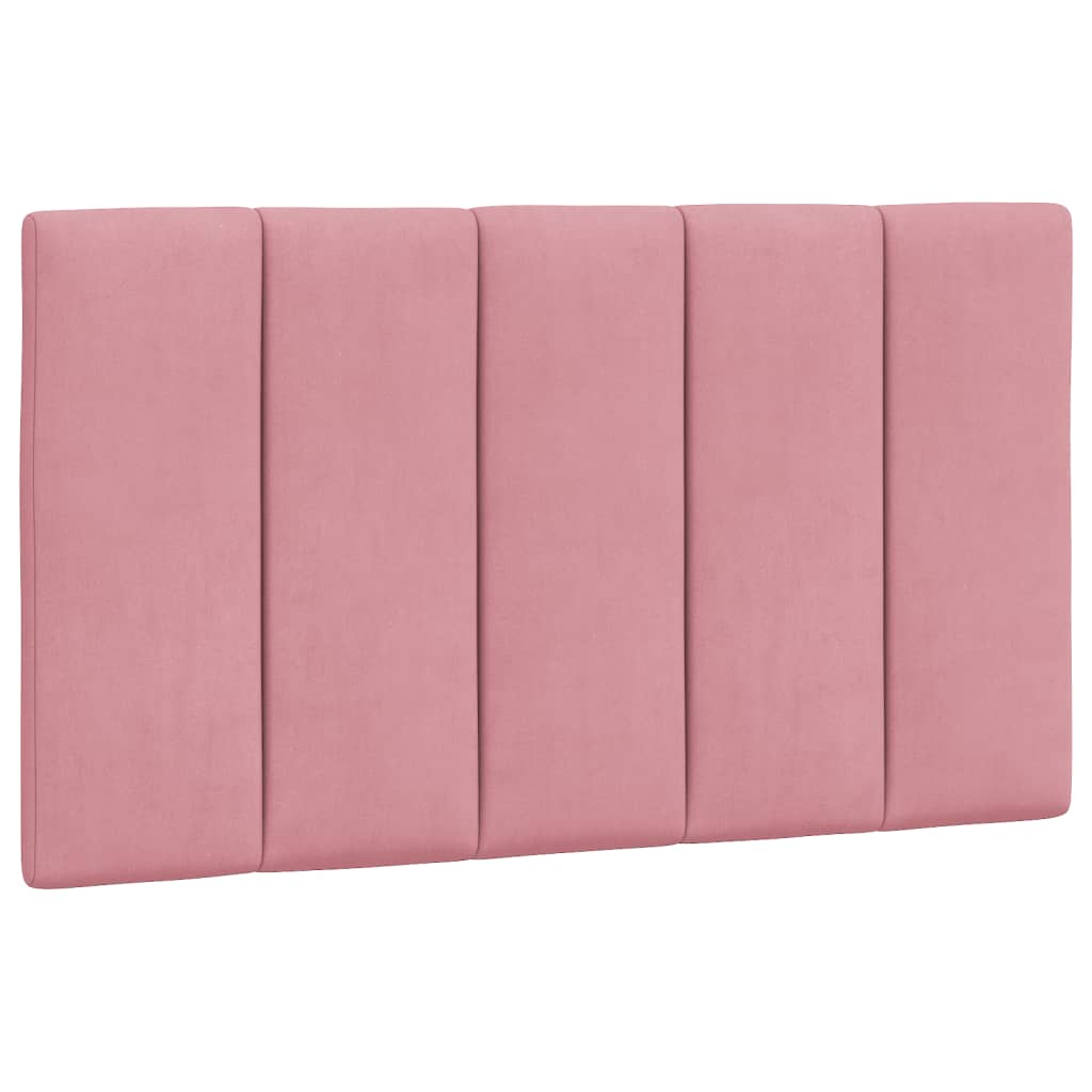 seng med madras Hanko 90x190 cm velour lyserød